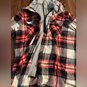 Womens flannel hoodie